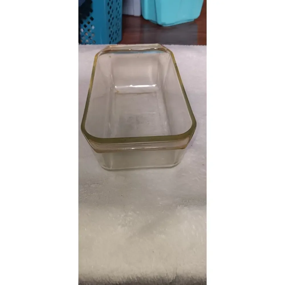 Vintage PYREX 8x5x3 215-B 20 Loaf Bread Baking Pan 1950s Clear Borosilcate